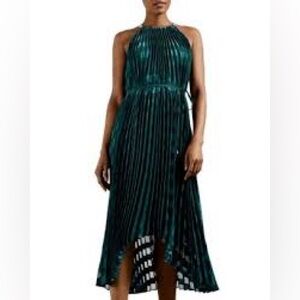 Ted Baker London Teal and Black Midi Dress